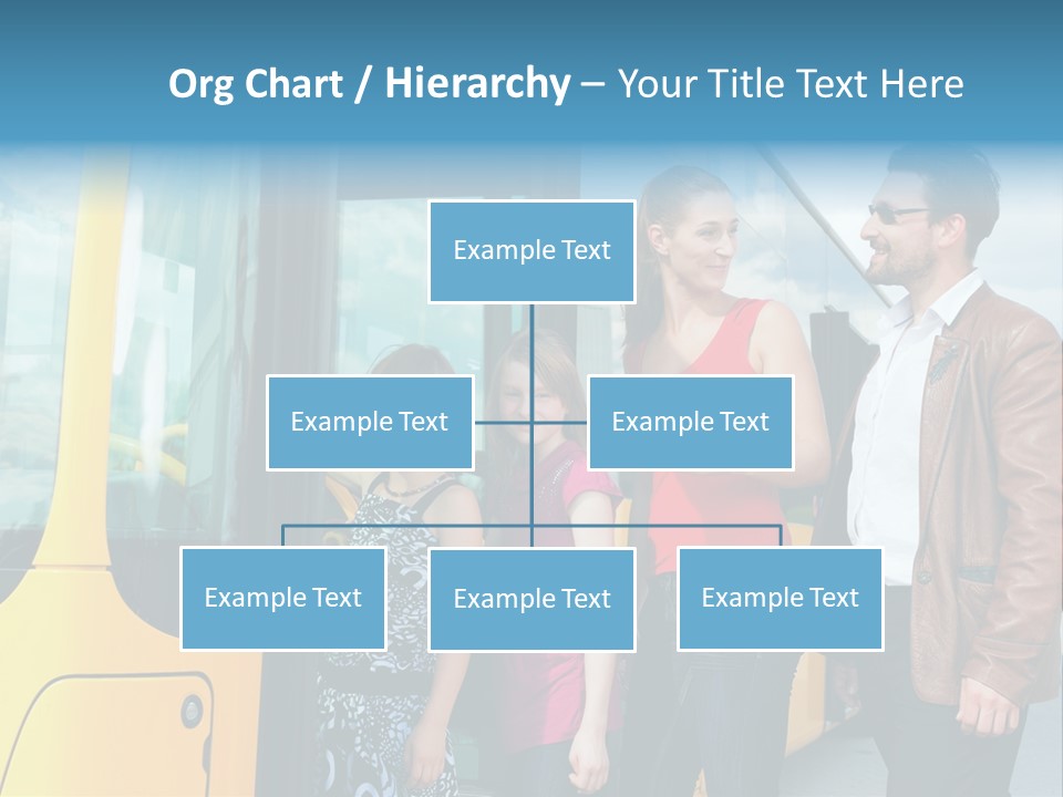 Commute Male Bus Station PowerPoint Template