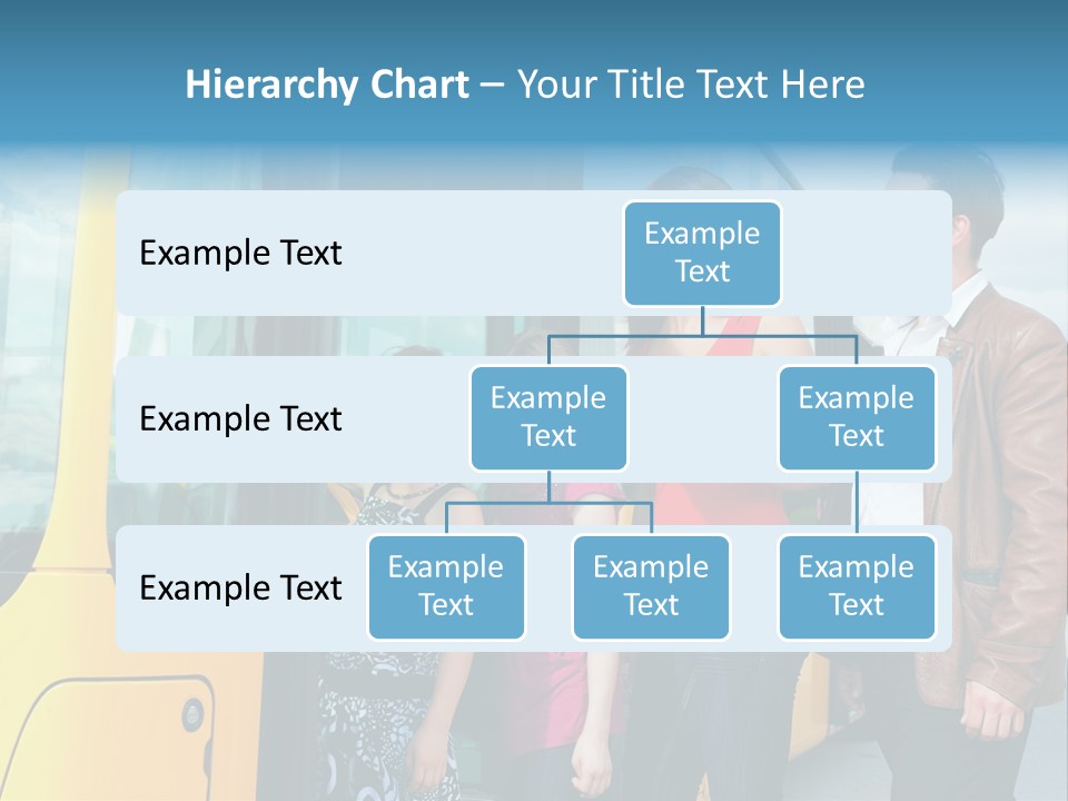 Commute Male Bus Station PowerPoint Template