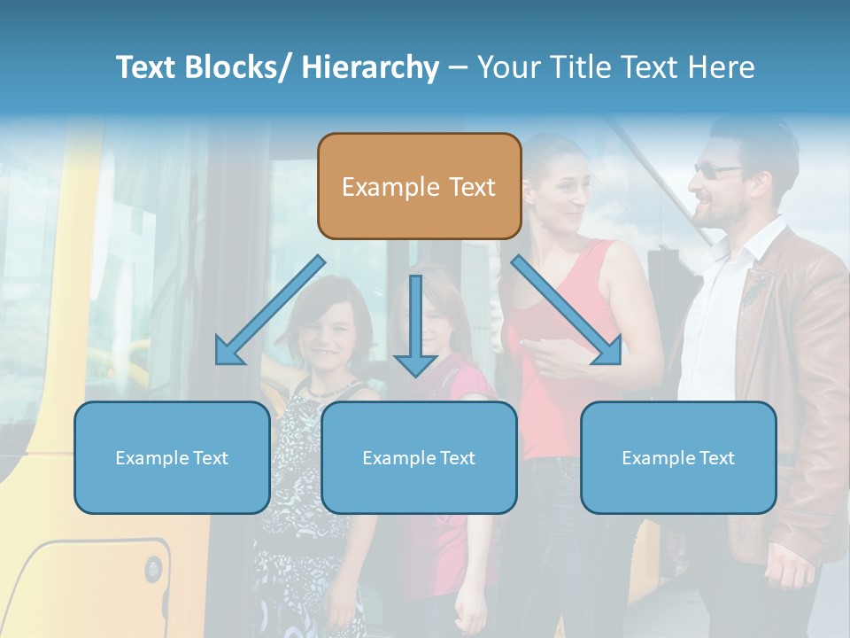 Commute Male Bus Station PowerPoint Template