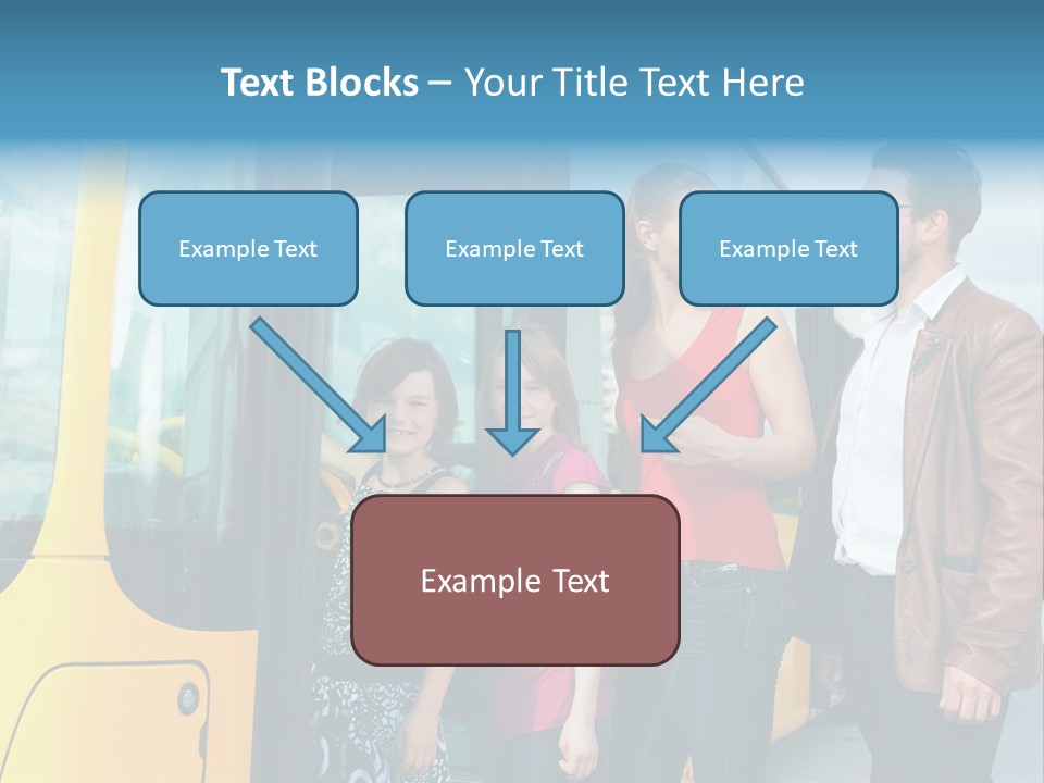 Commute Male Bus Station PowerPoint Template