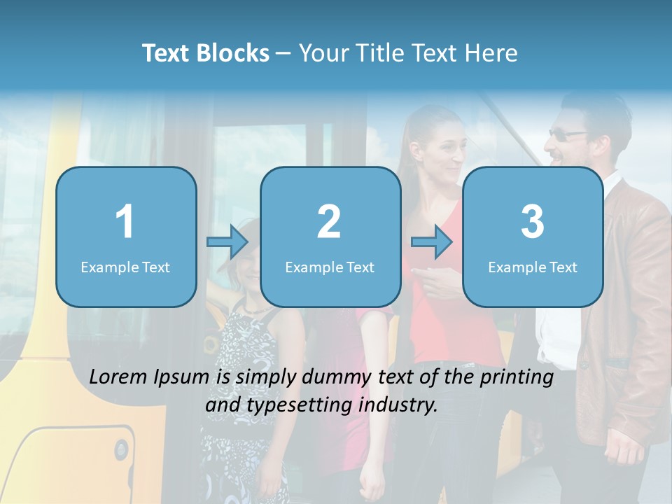 Commute Male Bus Station PowerPoint Template