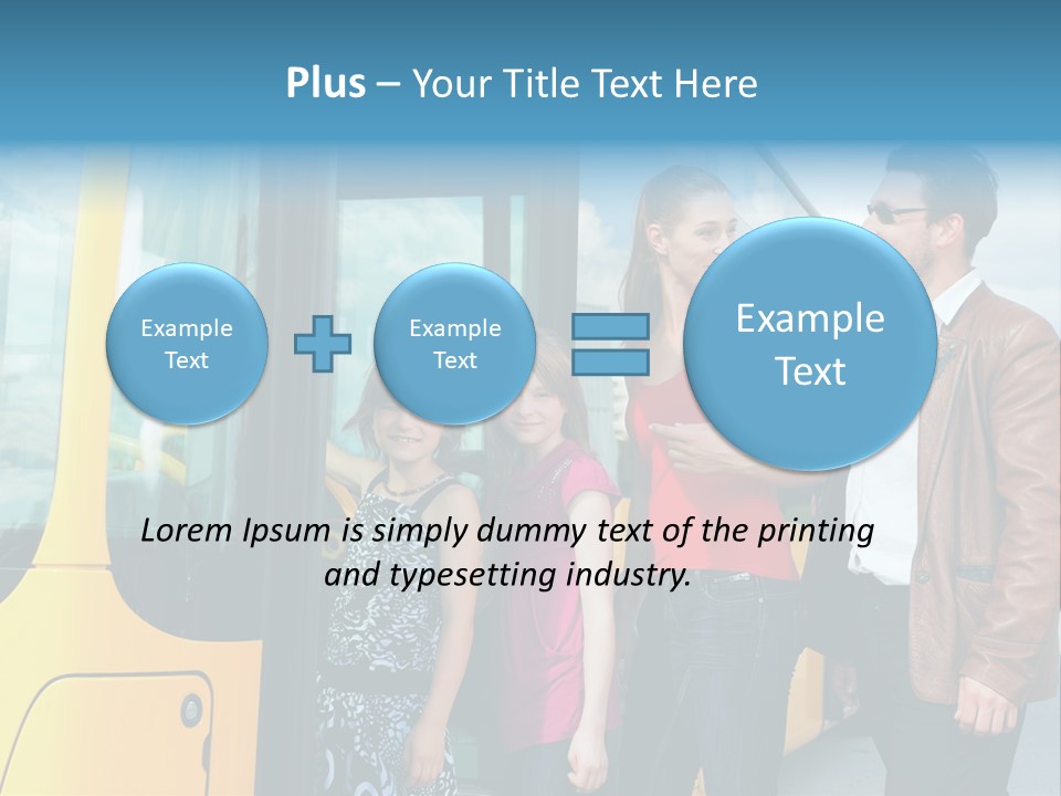 Commute Male Bus Station PowerPoint Template