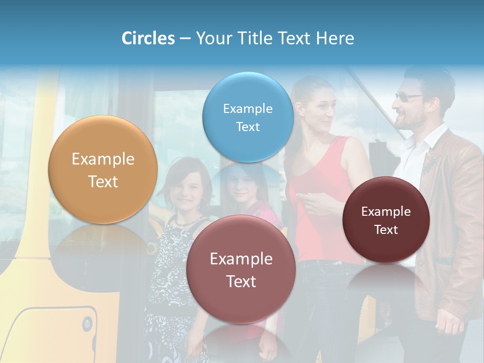 Commute Male Bus Station PowerPoint Template