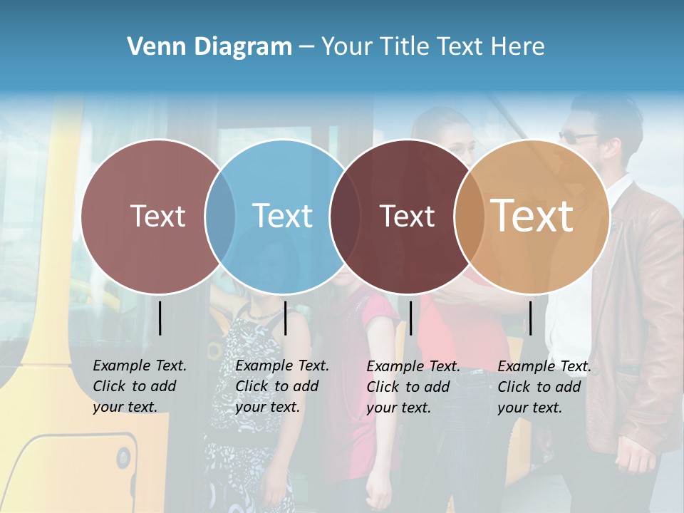Commute Male Bus Station PowerPoint Template