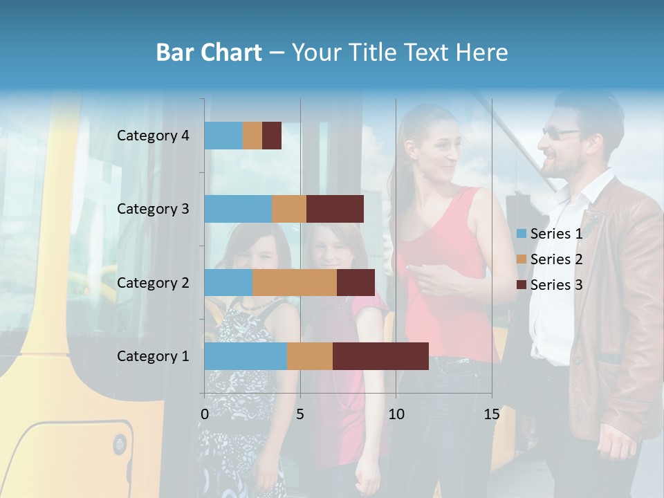 Commute Male Bus Station PowerPoint Template