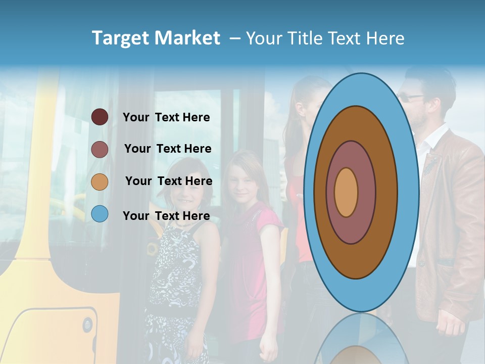 Commute Male Bus Station PowerPoint Template