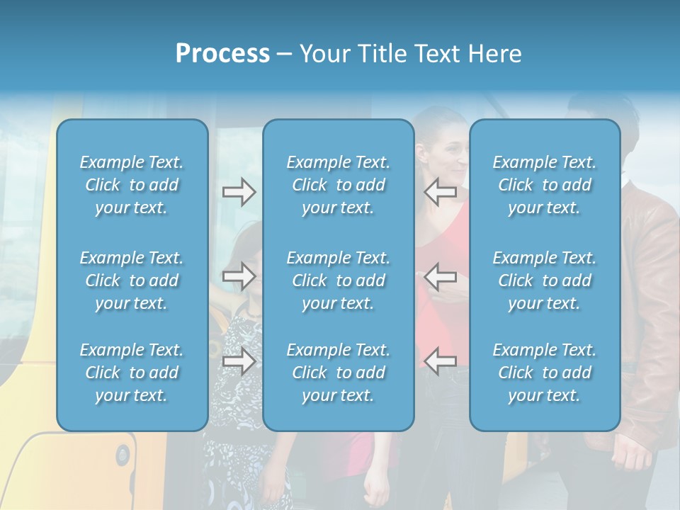 Commute Male Bus Station PowerPoint Template