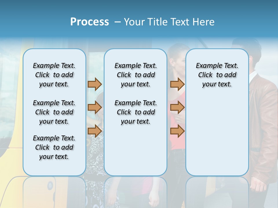 Commute Male Bus Station PowerPoint Template