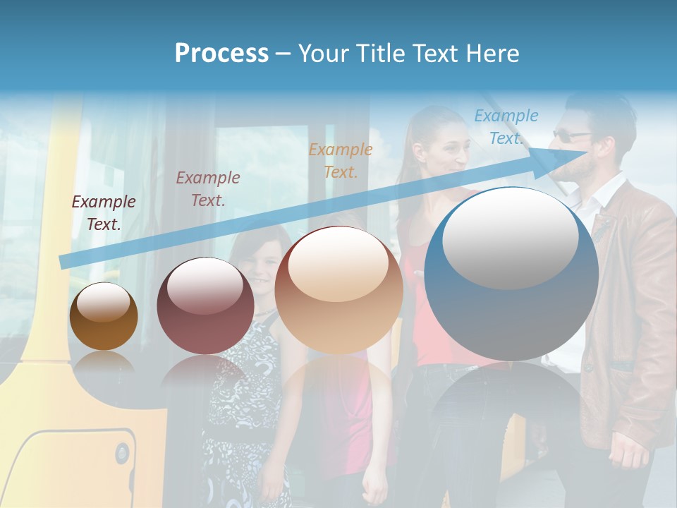 Commute Male Bus Station PowerPoint Template