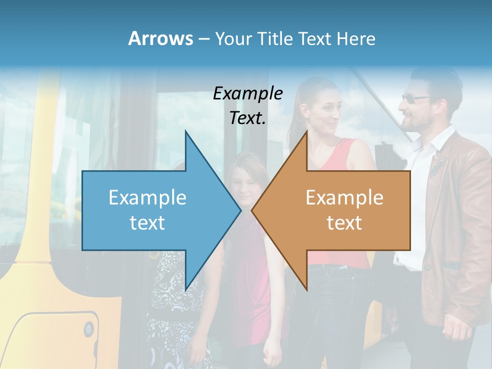 Commute Male Bus Station PowerPoint Template