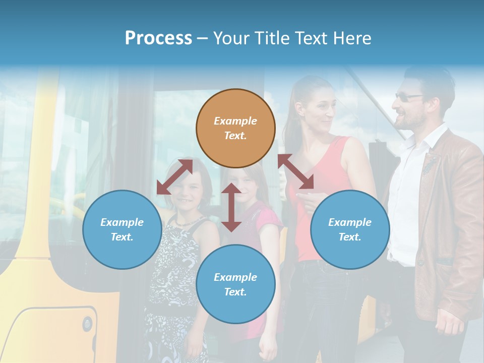 Commute Male Bus Station PowerPoint Template