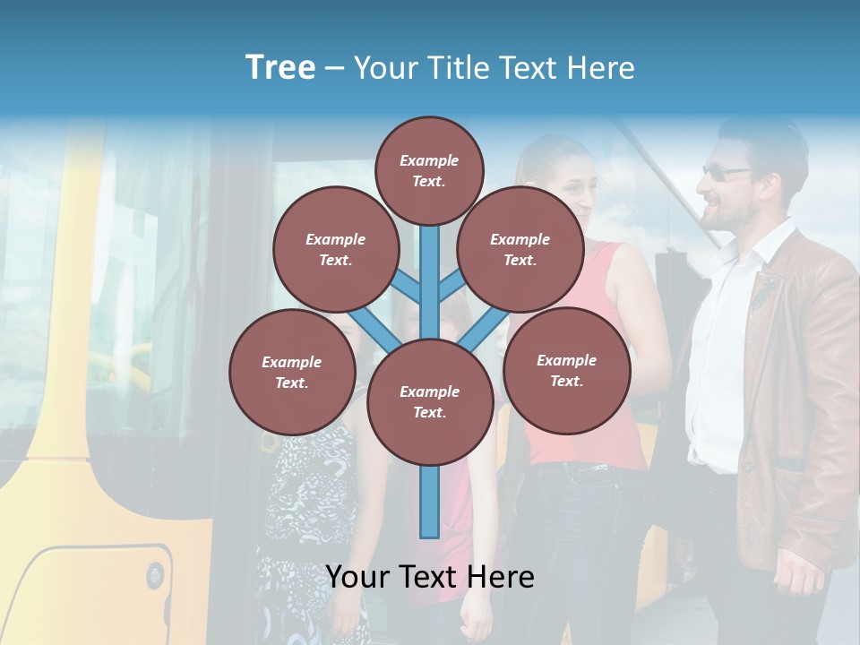 Commute Male Bus Station PowerPoint Template