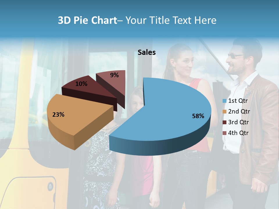 Commute Male Bus Station PowerPoint Template