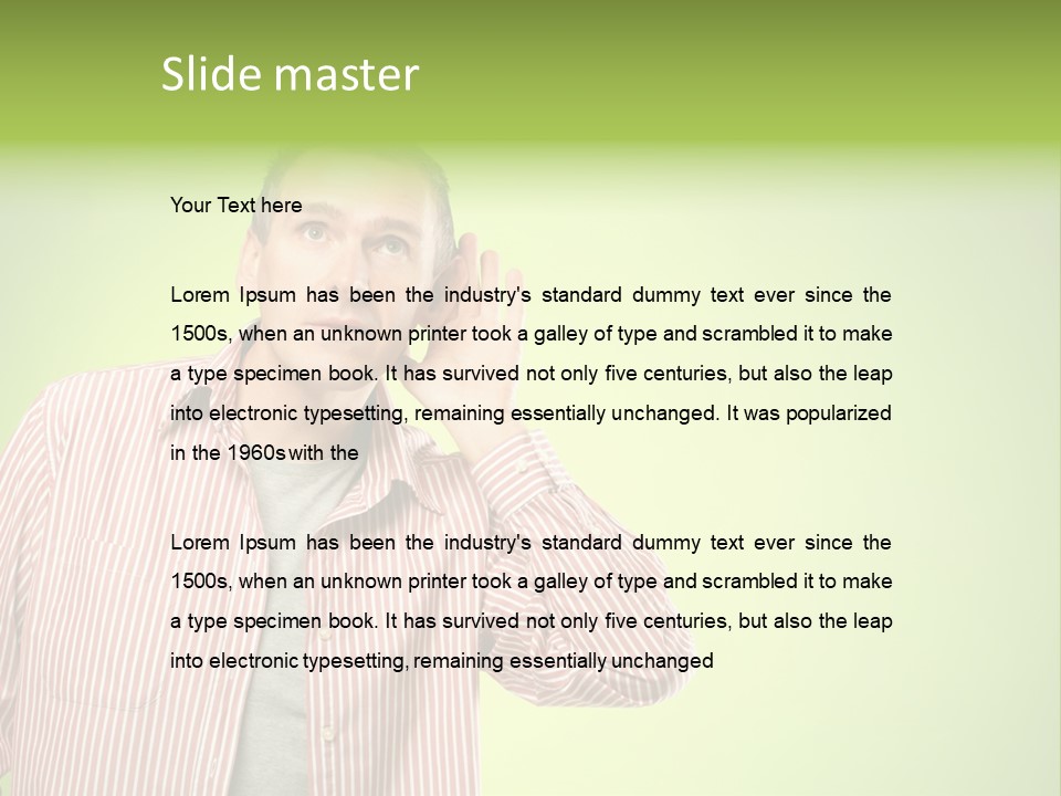 Hear Human Gesturing PowerPoint Template