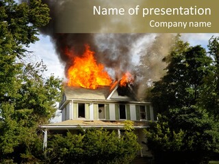 Destroy Flame Emergency PowerPoint Template