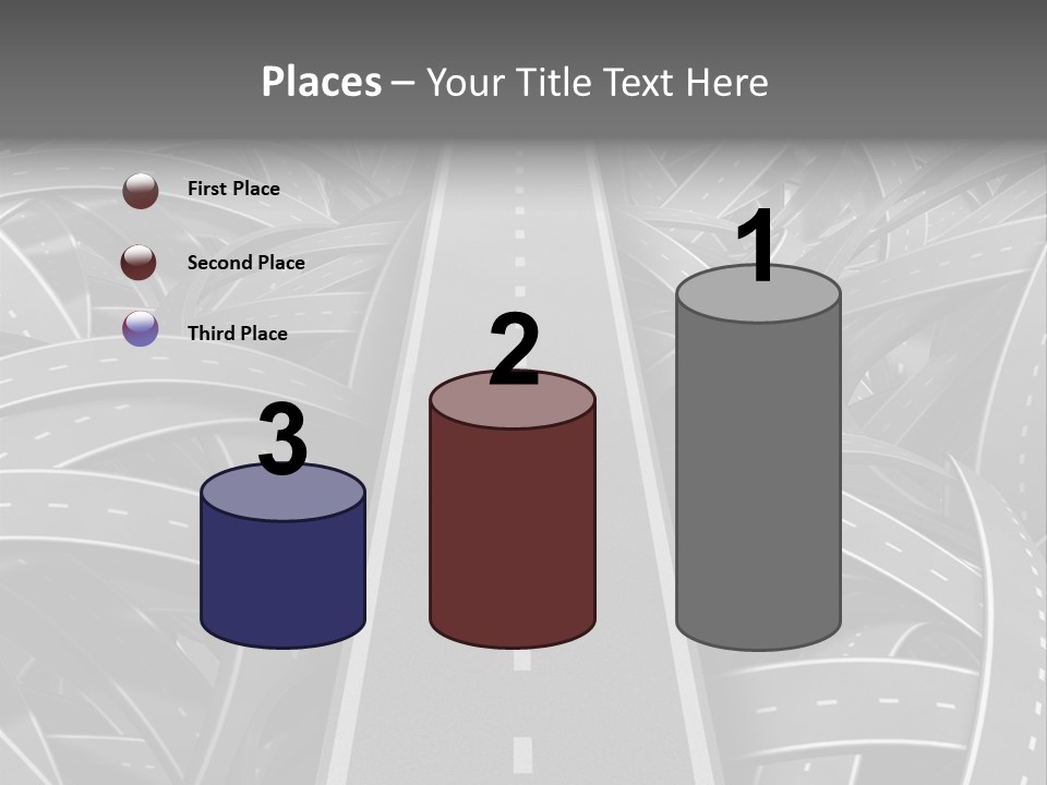 Succeed Problem Solving Straight Road PowerPoint Template