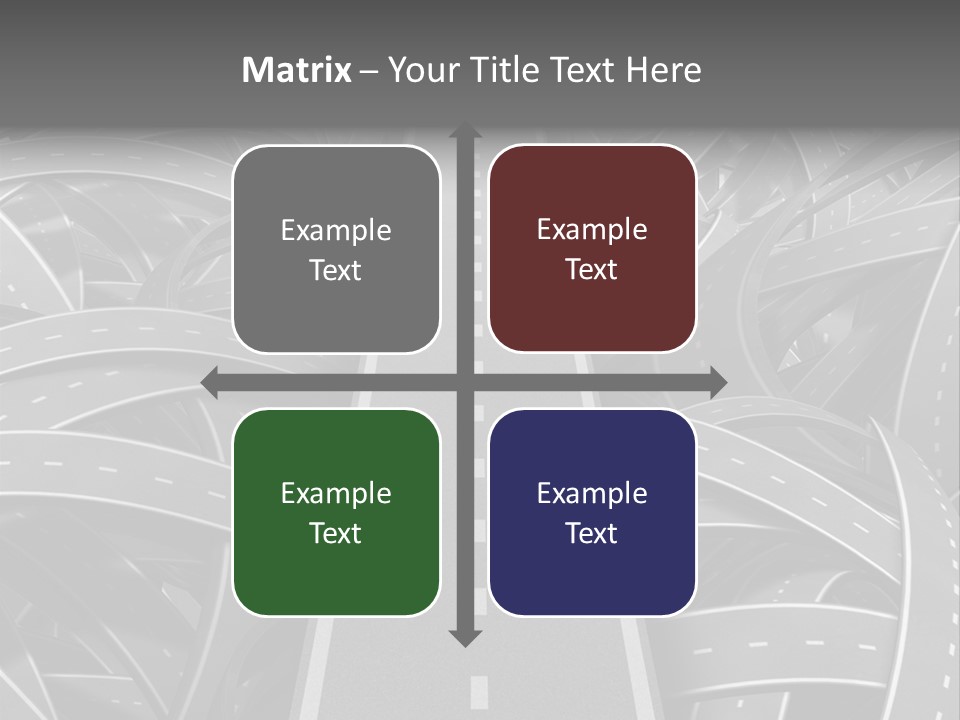Succeed Problem Solving Straight Road PowerPoint Template