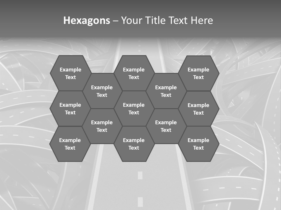 Succeed Problem Solving Straight Road PowerPoint Template