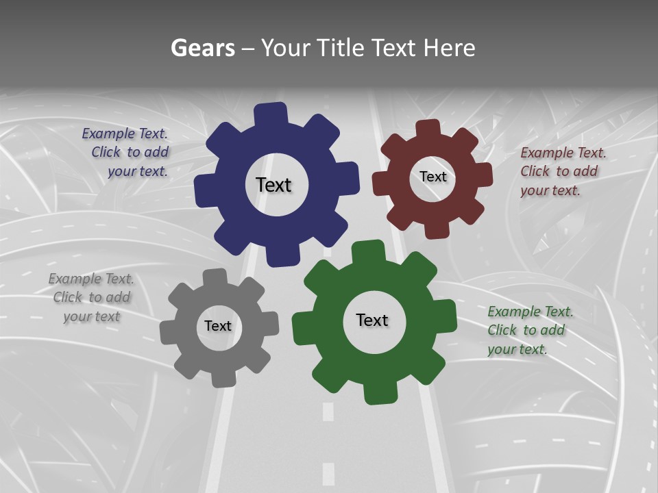Succeed Problem Solving Straight Road PowerPoint Template