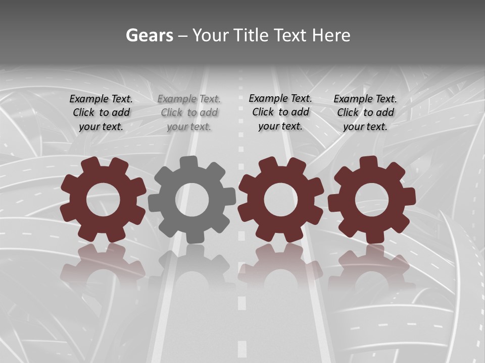 Succeed Problem Solving Straight Road PowerPoint Template