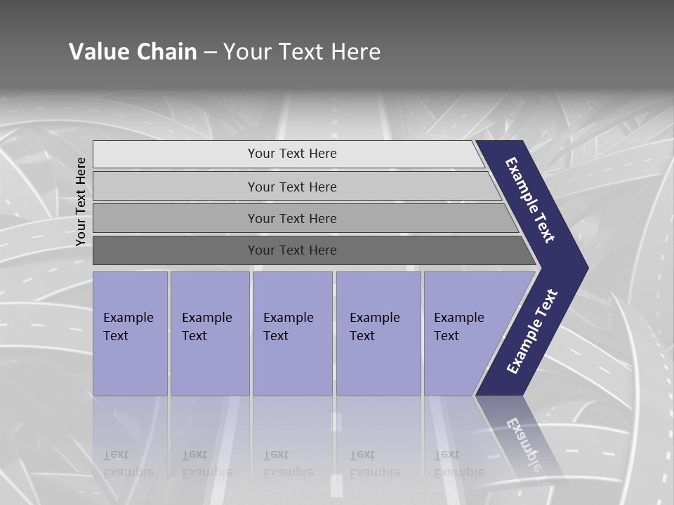 Succeed Problem Solving Straight Road PowerPoint Template