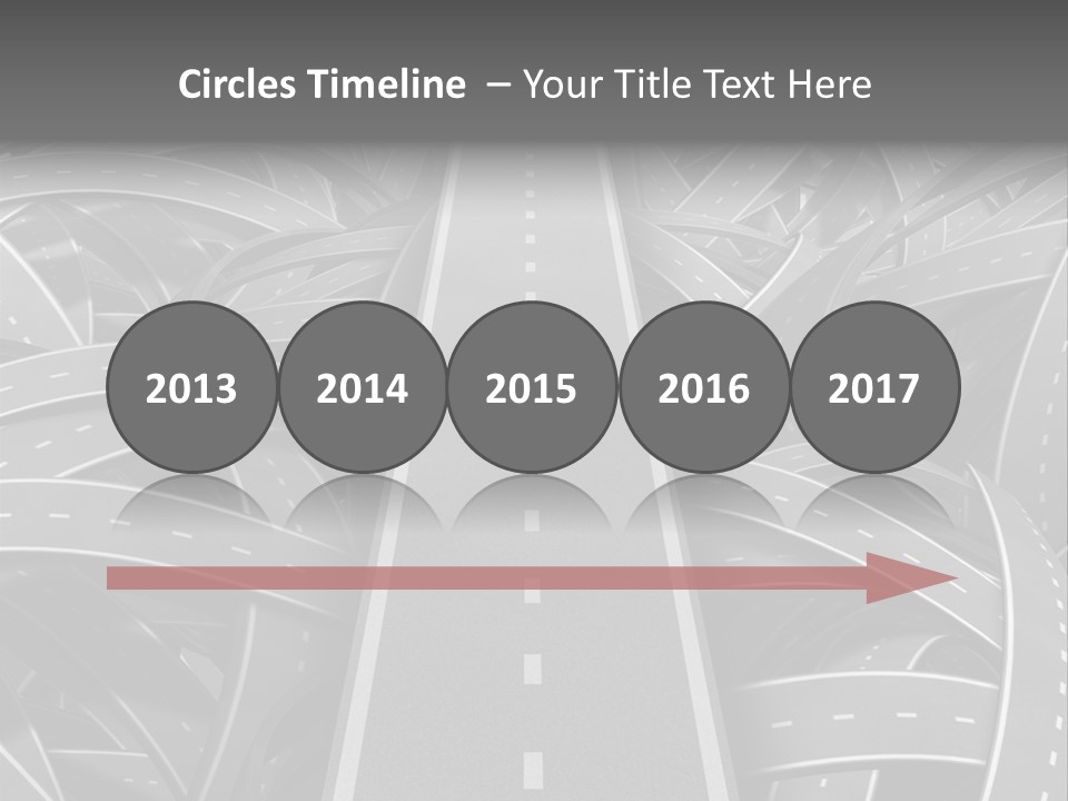 Succeed Problem Solving Straight Road PowerPoint Template