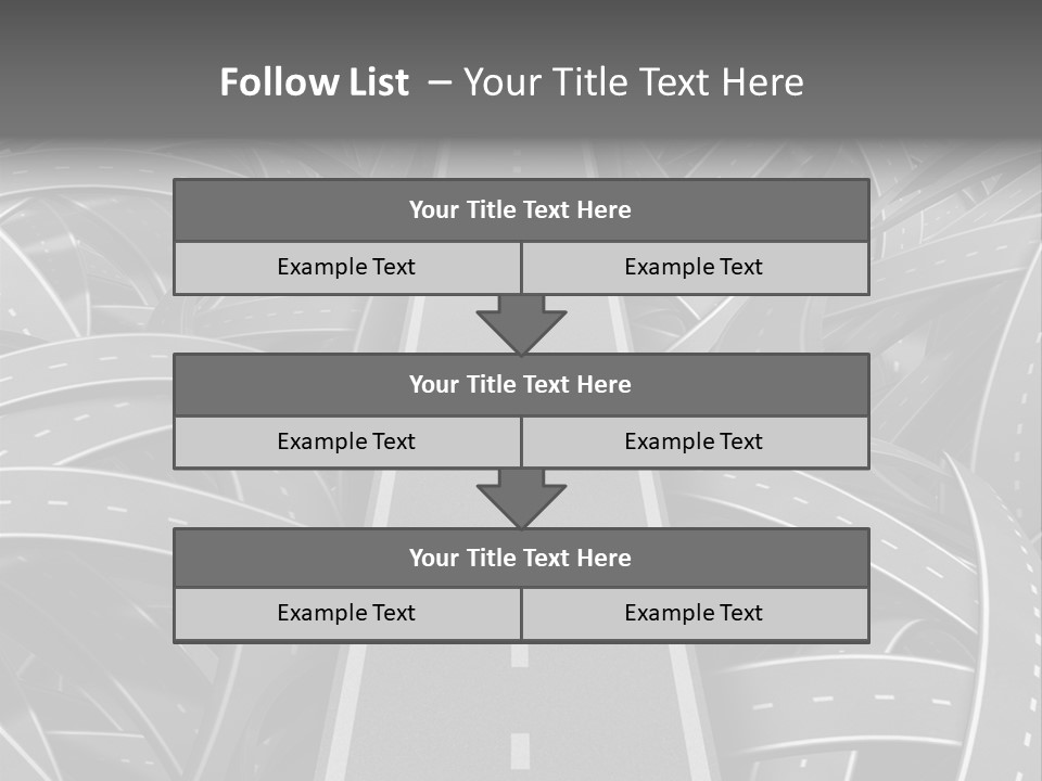 Succeed Problem Solving Straight Road PowerPoint Template