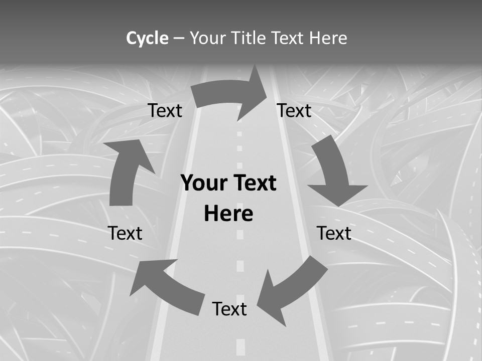 Succeed Problem Solving Straight Road PowerPoint Template