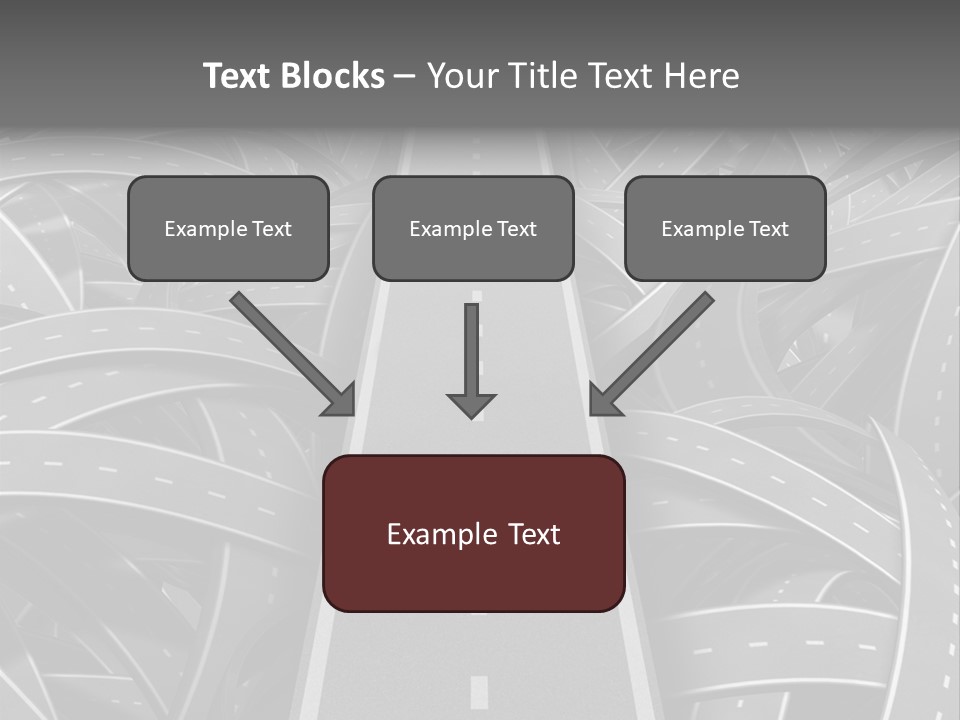 Succeed Problem Solving Straight Road PowerPoint Template