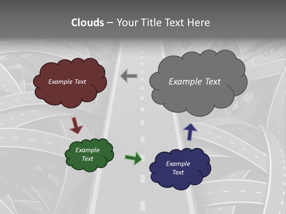 Succeed Problem Solving Straight Road PowerPoint Template
