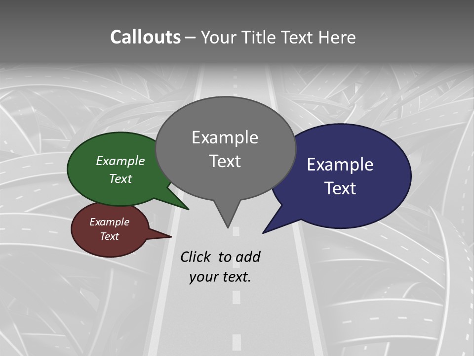 Succeed Problem Solving Straight Road PowerPoint Template