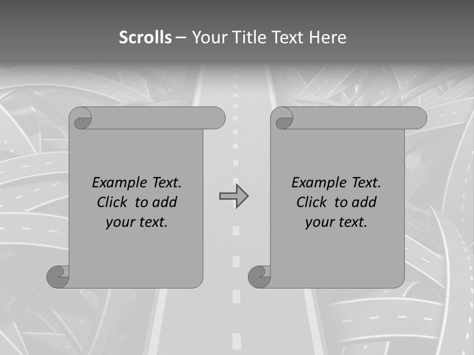 Succeed Problem Solving Straight Road PowerPoint Template