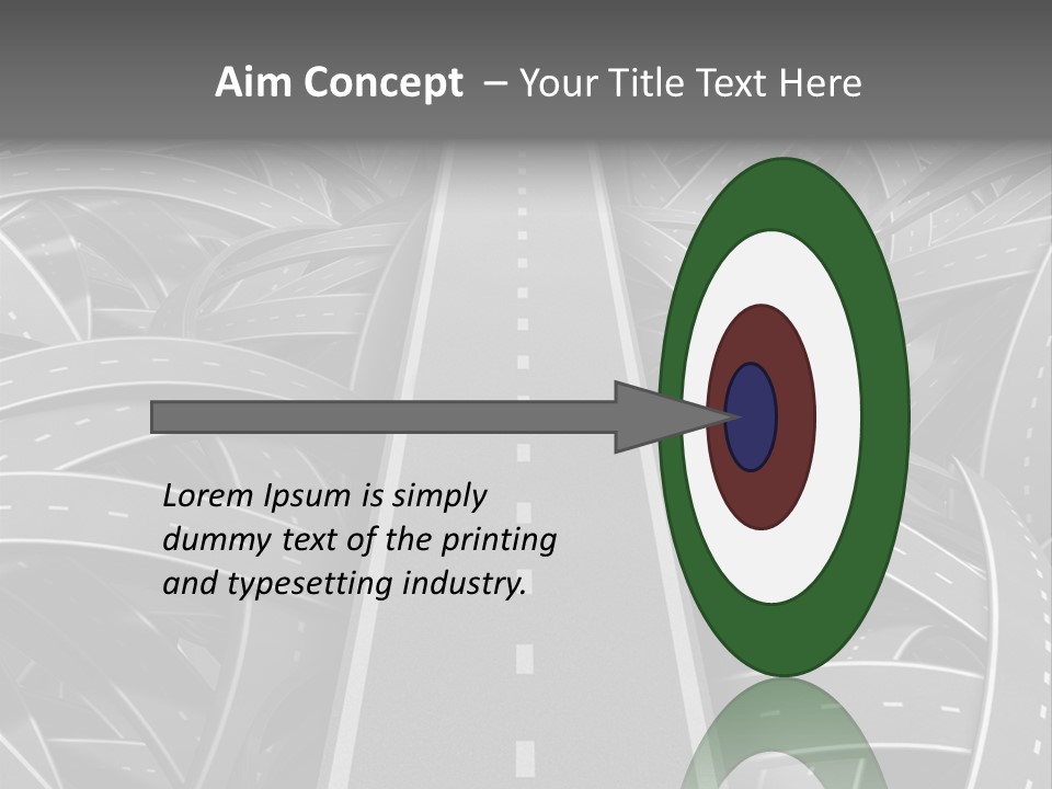 Succeed Problem Solving Straight Road PowerPoint Template