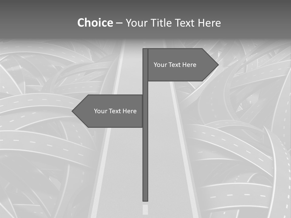 Succeed Problem Solving Straight Road PowerPoint Template