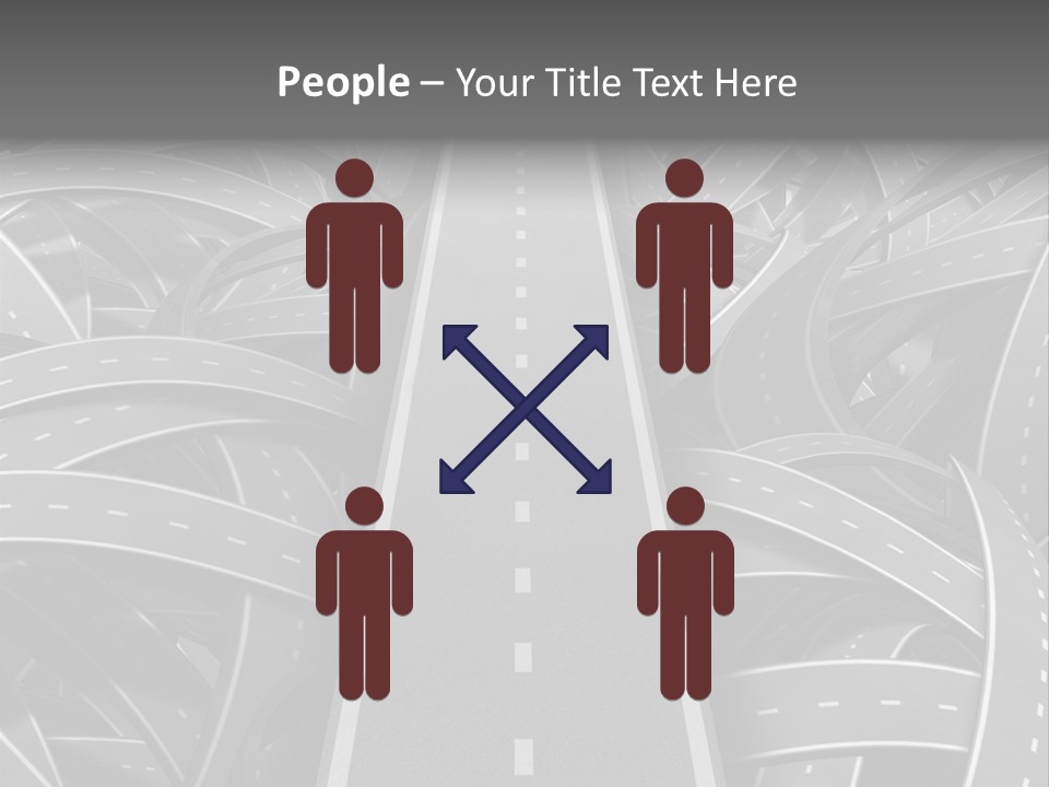 Succeed Problem Solving Straight Road PowerPoint Template