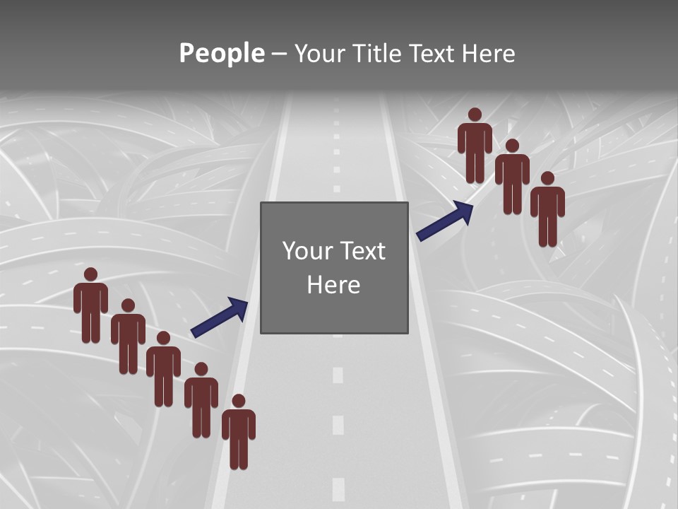 Succeed Problem Solving Straight Road PowerPoint Template