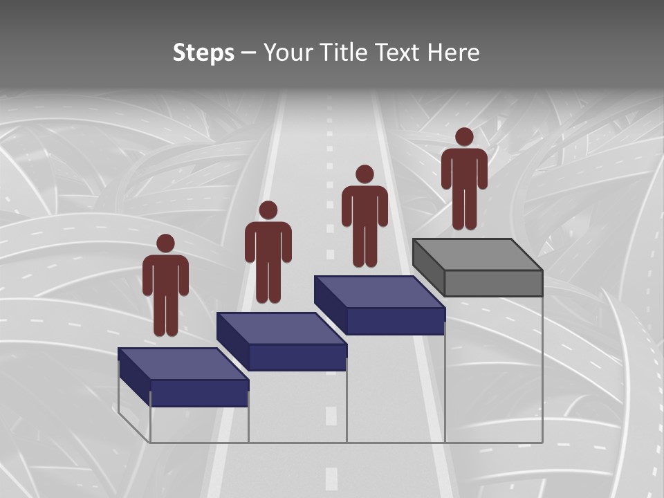 Succeed Problem Solving Straight Road PowerPoint Template
