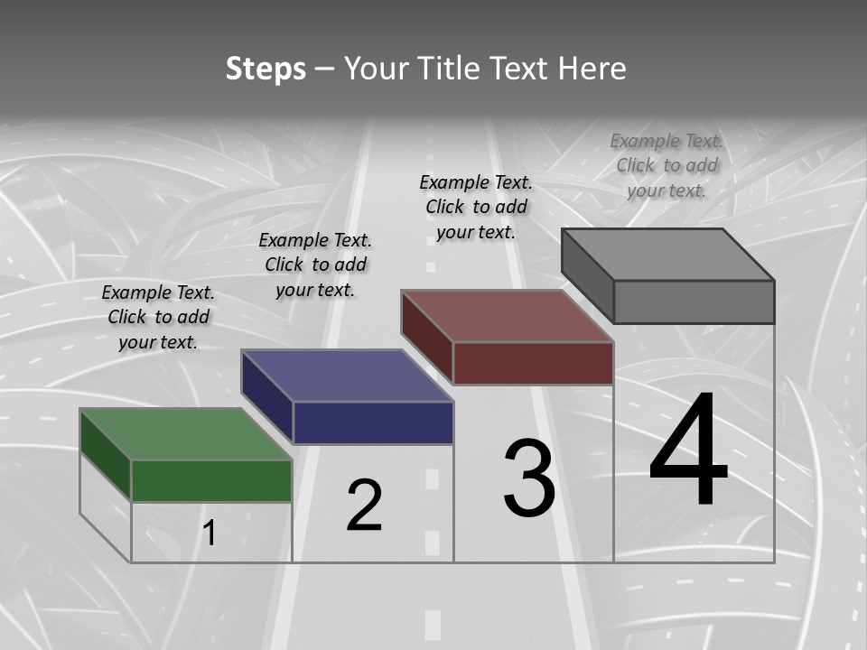 Succeed Problem Solving Straight Road PowerPoint Template