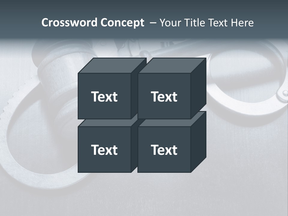 Gavel Tool Cuffs PowerPoint Template