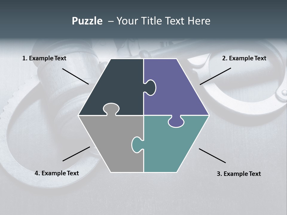 Gavel Tool Cuffs PowerPoint Template