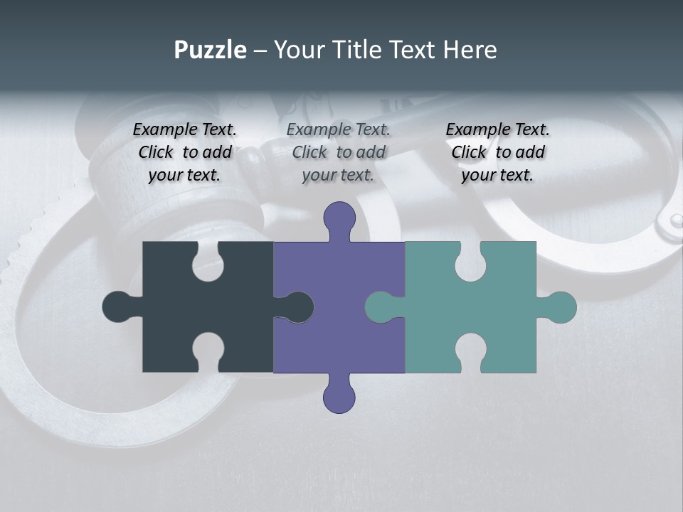 Gavel Tool Cuffs PowerPoint Template