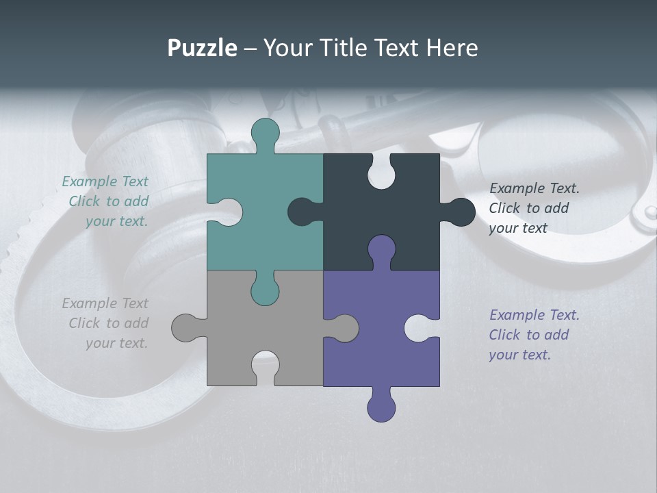 Gavel Tool Cuffs PowerPoint Template