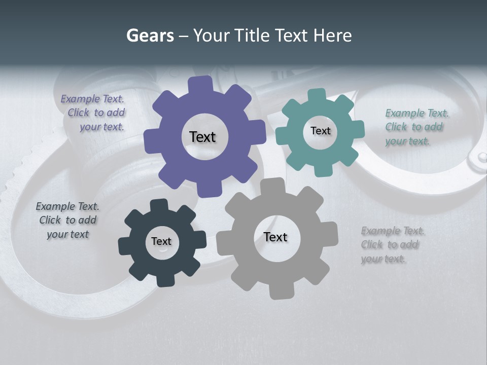 Gavel Tool Cuffs PowerPoint Template