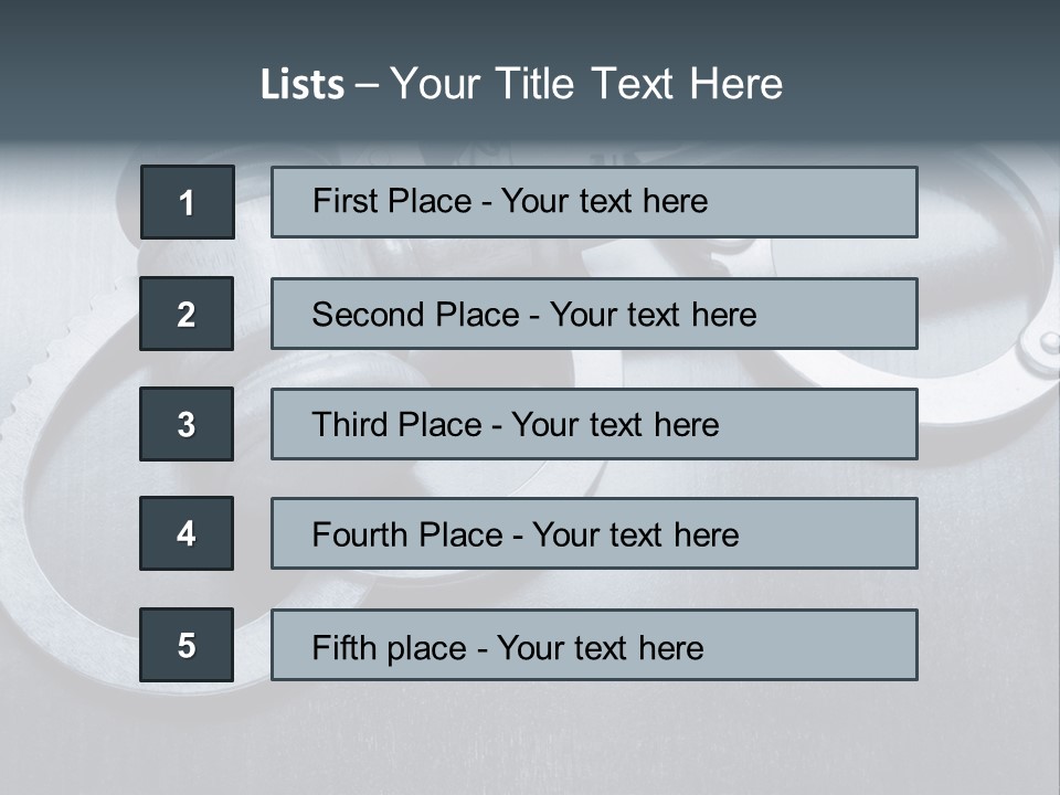 Gavel Tool Cuffs PowerPoint Template