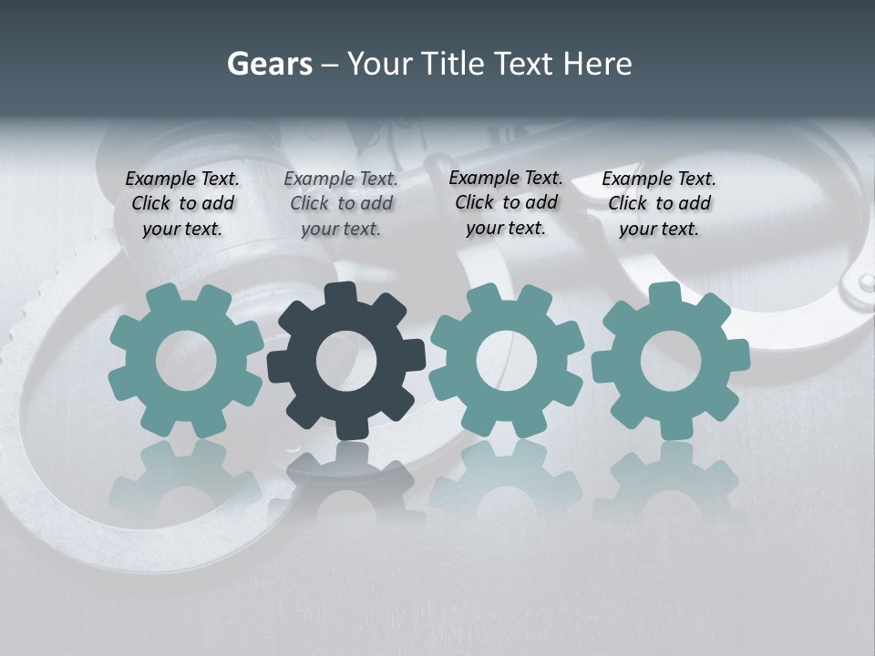 Gavel Tool Cuffs PowerPoint Template