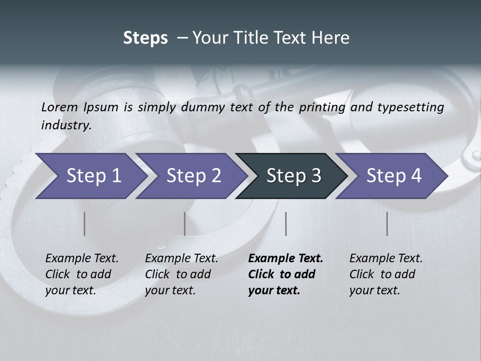 Gavel Tool Cuffs PowerPoint Template