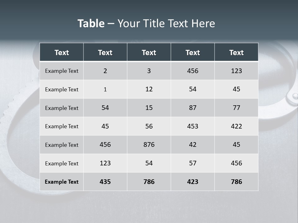 Gavel Tool Cuffs PowerPoint Template