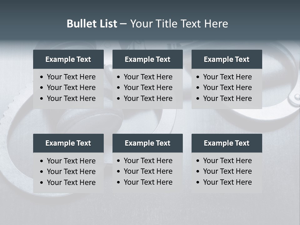 Gavel Tool Cuffs PowerPoint Template