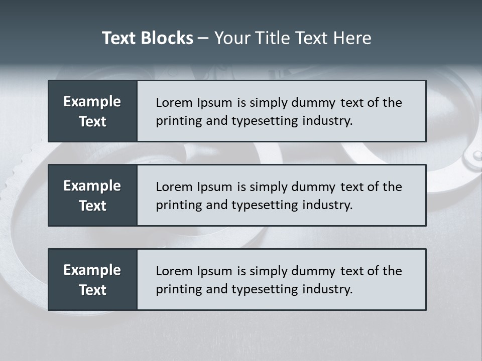 Gavel Tool Cuffs PowerPoint Template