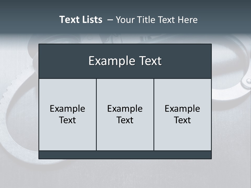 Gavel Tool Cuffs PowerPoint Template